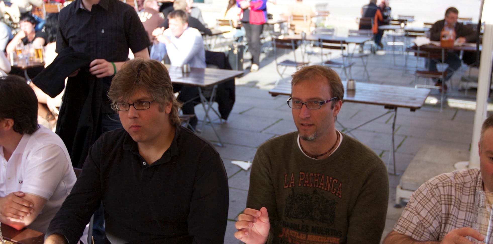 Me, with the late K. Scott Allen at a conference in Norway, making it up as I go