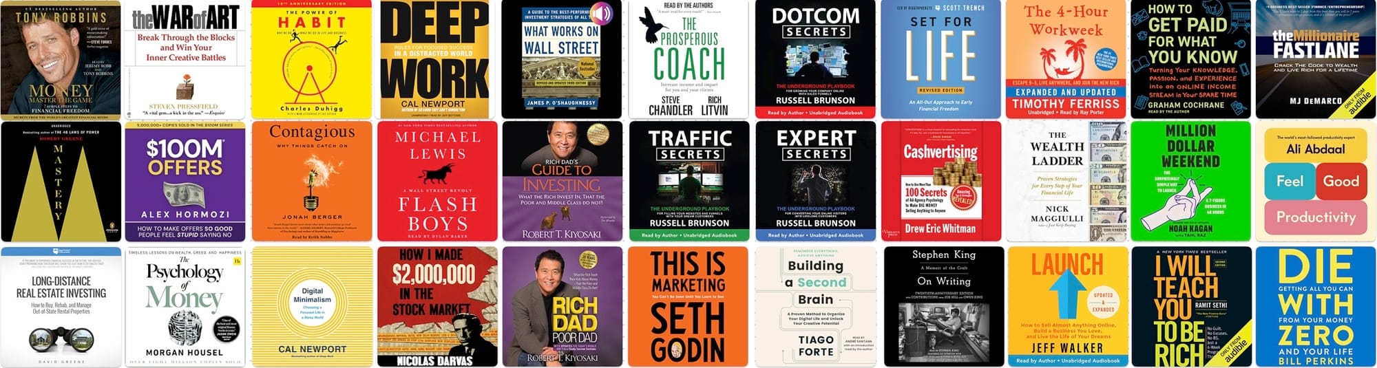My Audible.com library - financial and career books