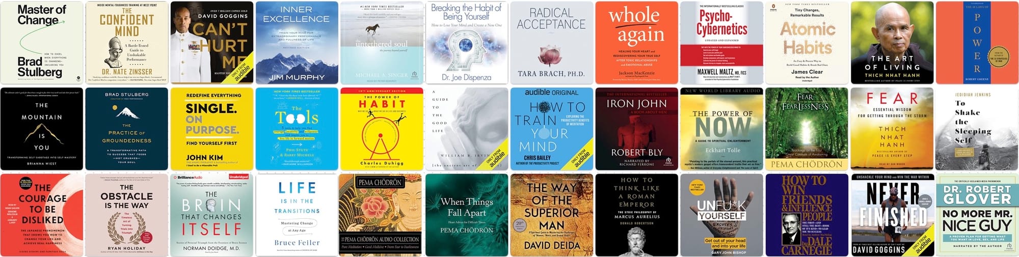 My Audible.com library of personal development